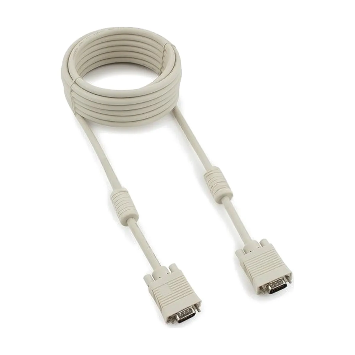 Кабель Gembird/Cablexpert VGA Premium, 15M/15M,5.0м, серый, тройной экран, феррит.кольца