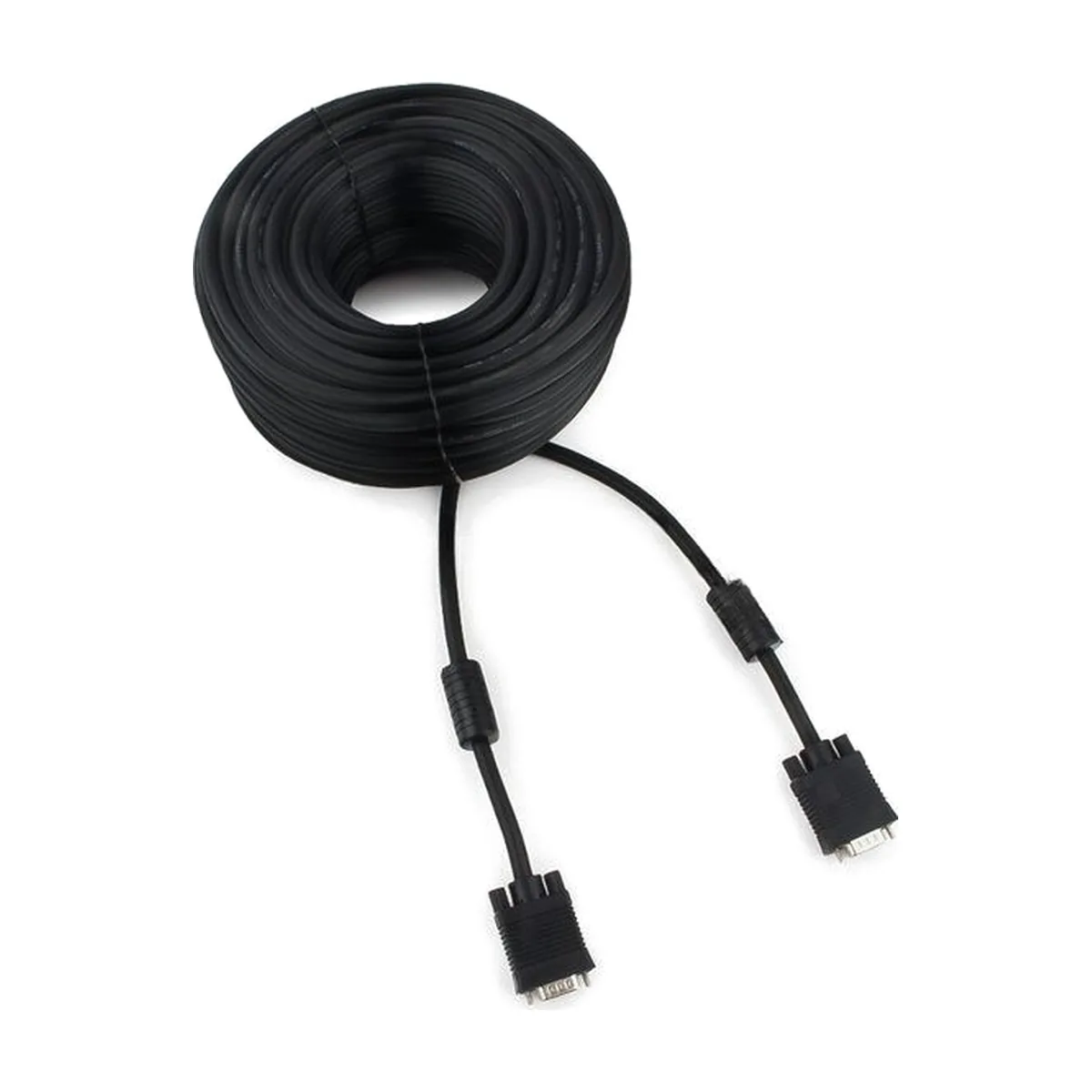 Кабель Gembird/Cablexpert VGA Premium, 15M/15M, 30м, черный, тройной экран, феррит.кольца
