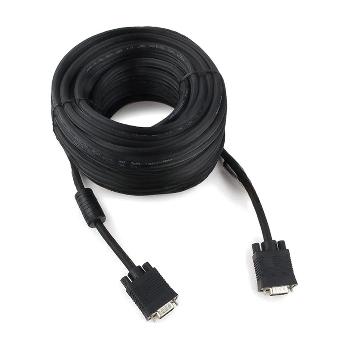 Кабель Gembird/Cablexpert VGA Premium, 15M/15M, 20м, черный, тройной экран,феррит.кольца
