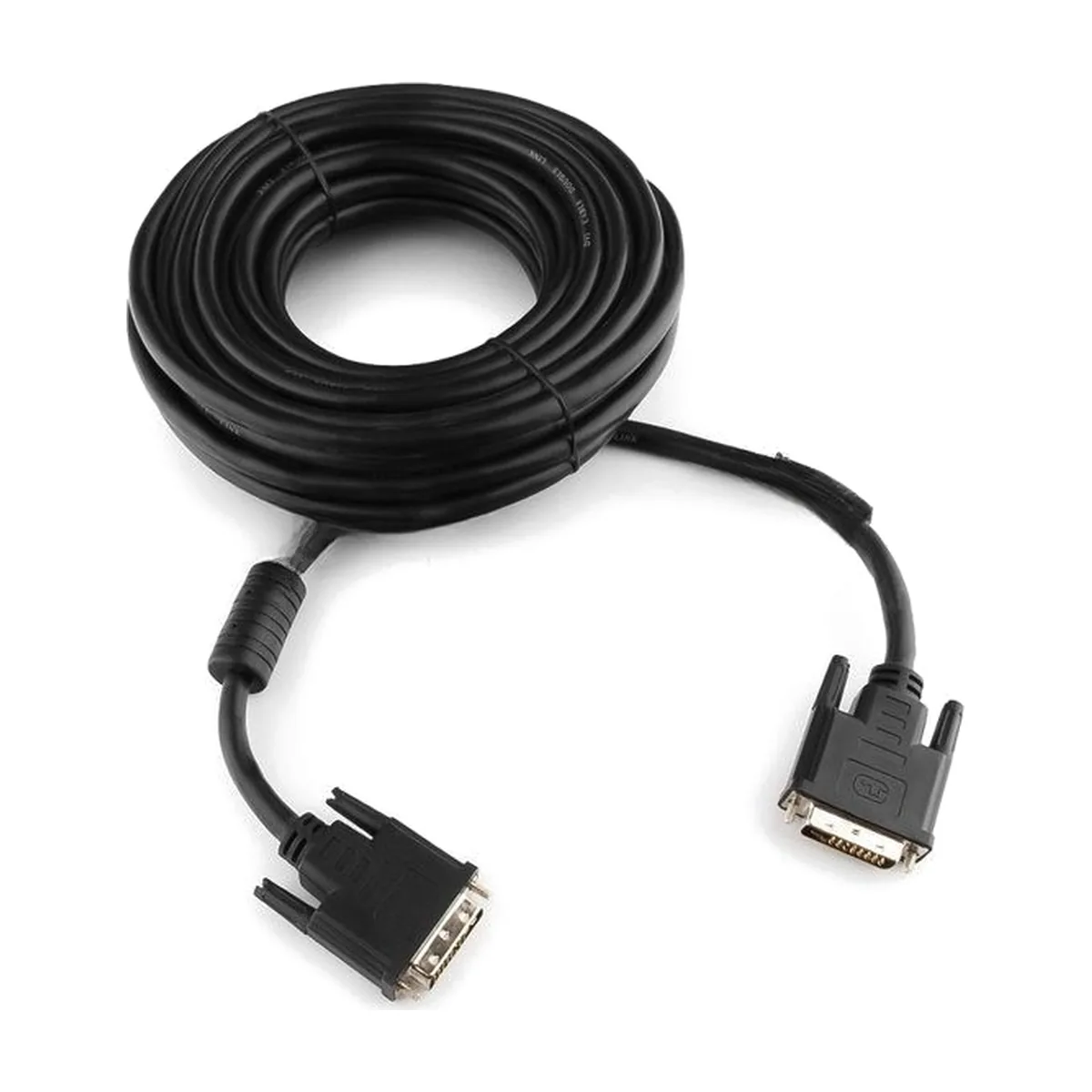 Кабель DVI-D dual link Gembird/Cablexpert CC-DVI2-BK-10M, 25M/25M, 10м, черный, экран, феррит.кольца, пакет
