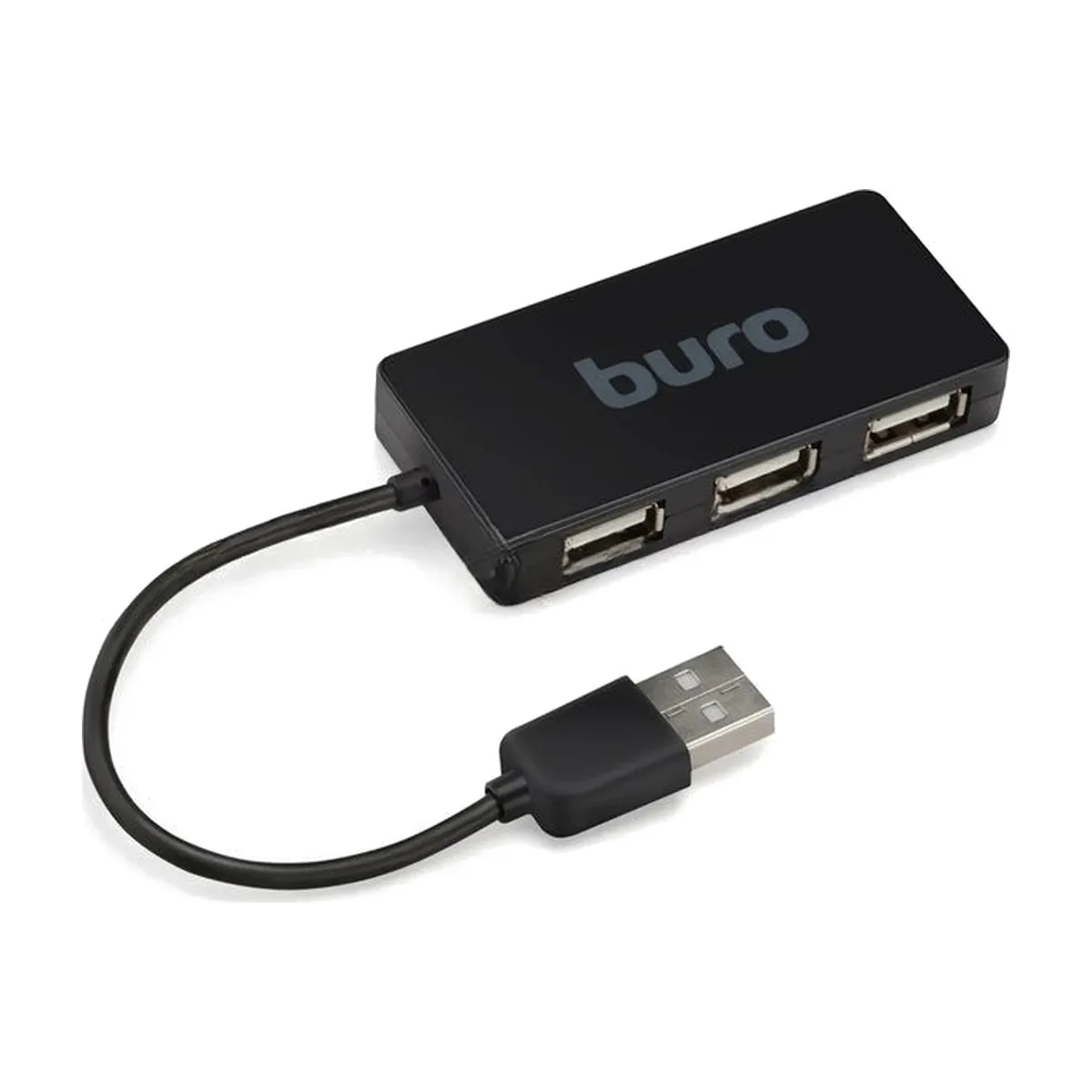 USB-концентратор Buro BU-HUB4-U2.0-Slim, USB, USB 4 порта, USB