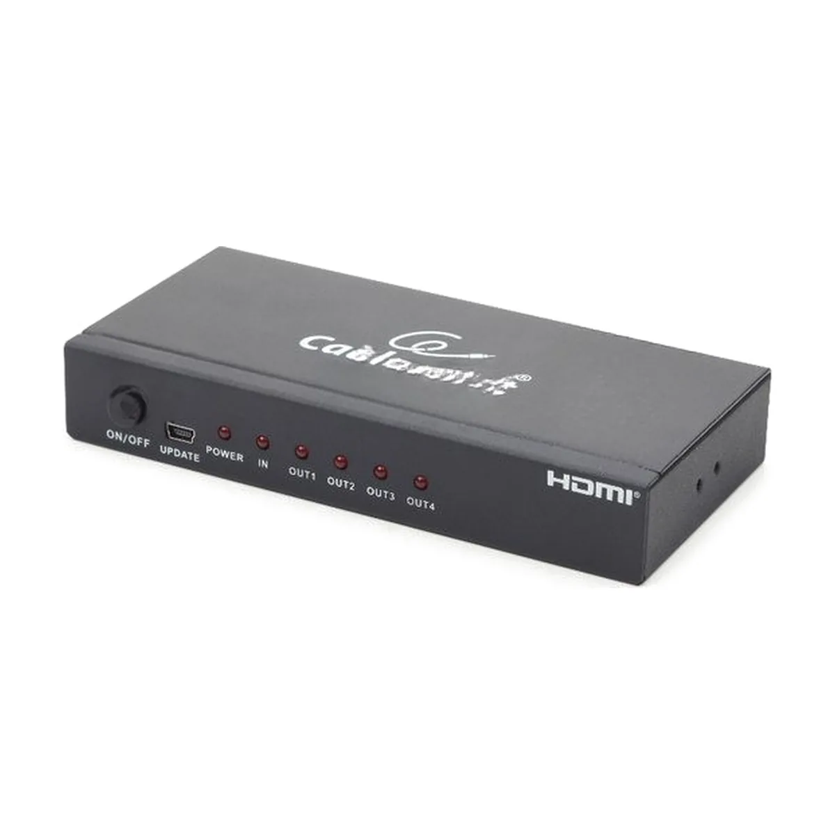 Разветвитель Gembird DSP-4PH4-02 Разветвитель HDMI Cablexpert, HD19F/4x19F, 1 компьютер => 4 монитора, Full-HD, 3D, 1.4v