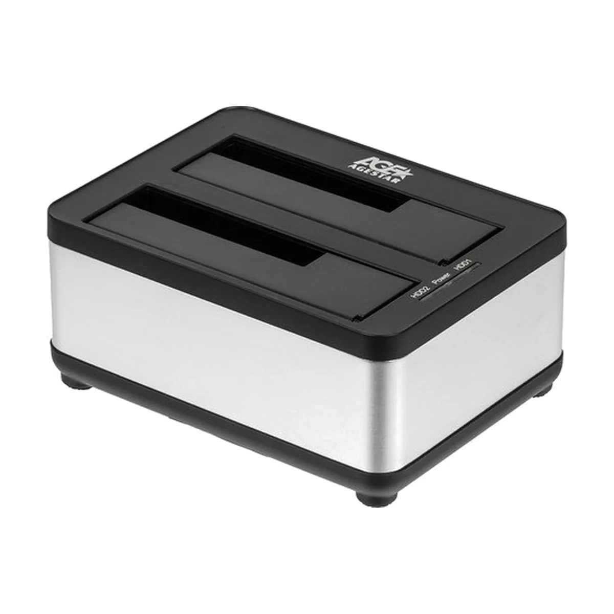 Докстанция 2x2,5"/3,5" SATAIII AgeStar 3UBT8 USB 3.0, пластик, черная