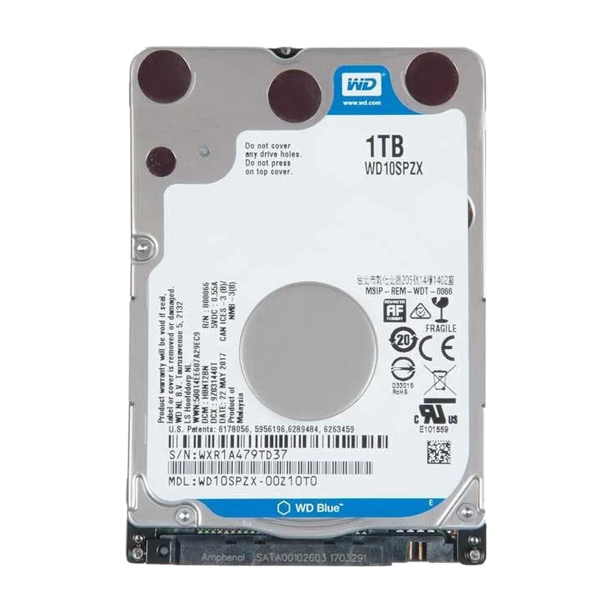 Жесткий диск HDD WD Blue 1Tb 5400rpm SATA 128Mb 2.5"