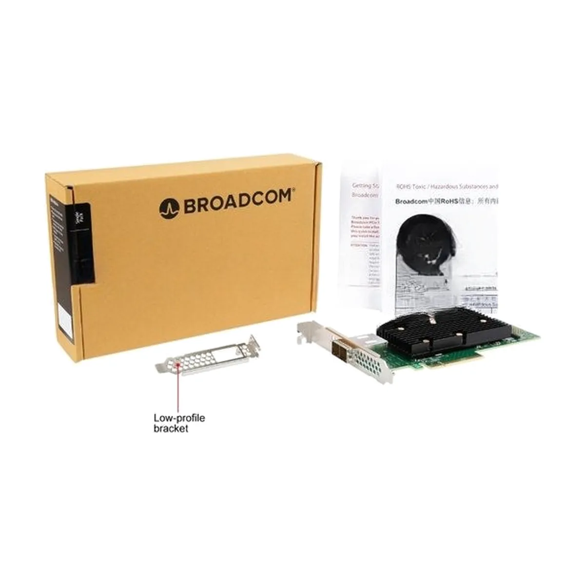 Контроллер SAS 9400-8e SGL (05-50013-01), PCIe 3.1 x8 LP, Tri-Mode SAS/SATA/NVMe 12G HBA, 8port(1*ext SFF8644), 3408 IOC