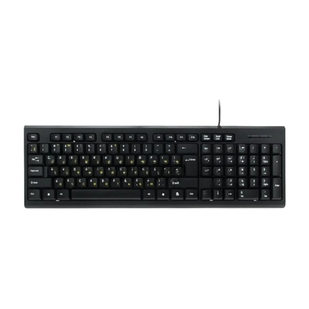 Клавиатура проводная Гарнизон GK-120, USB, черный, поверхность- карбон