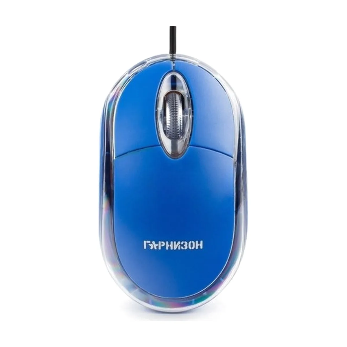Мышь проводная Гарнизон GM-100B синий, 1000 dpi, USB, кнопки - 3