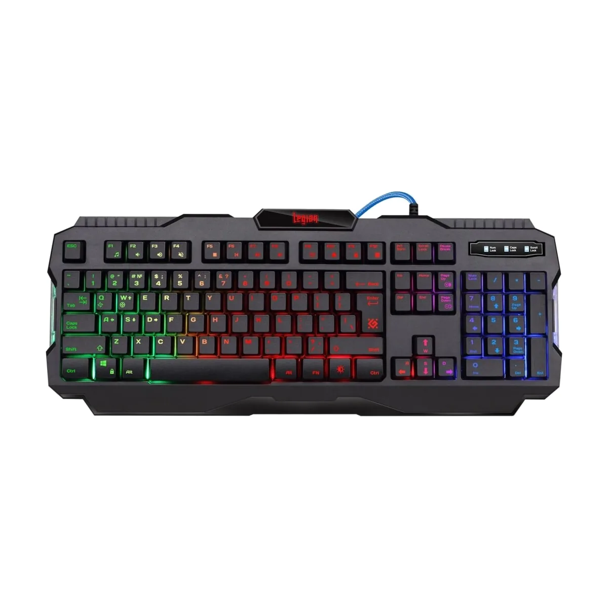 Клавиатура проводная Defender Legion GK-010DL RU, USB, черный