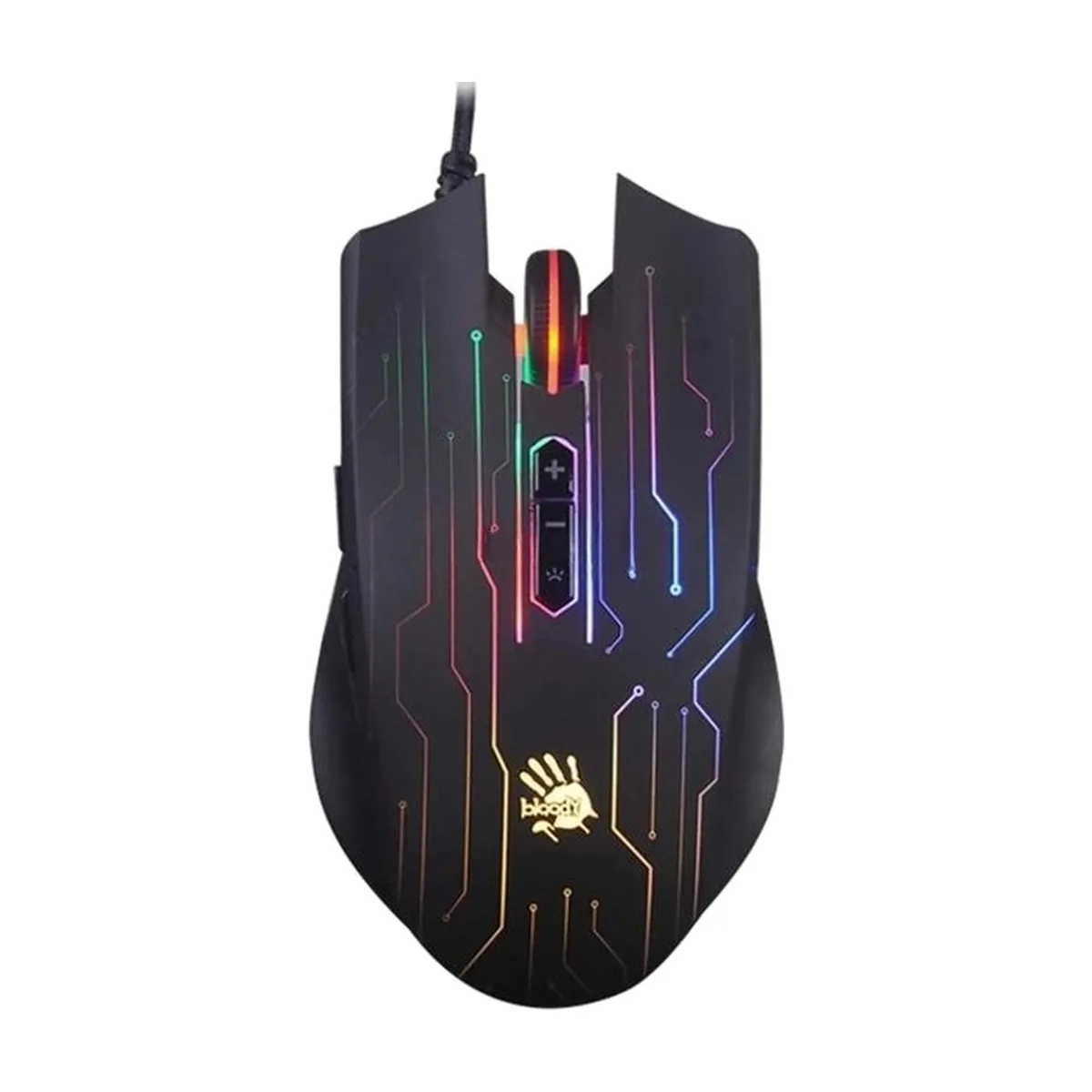 Мышь проводная A4Tech Bloody Q82 черный, 3200 dpi, USB Type-A, кнопки - 8