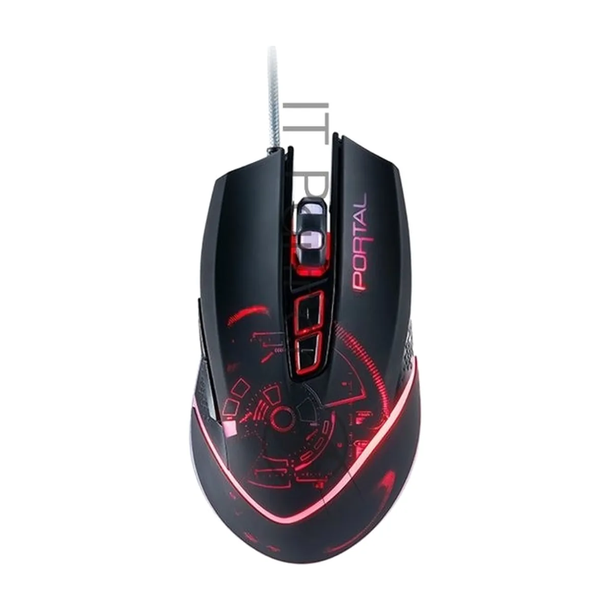 Мышь проводная Qumo Portal M39 черный, 3200 dpi, USB, кнопки - 6