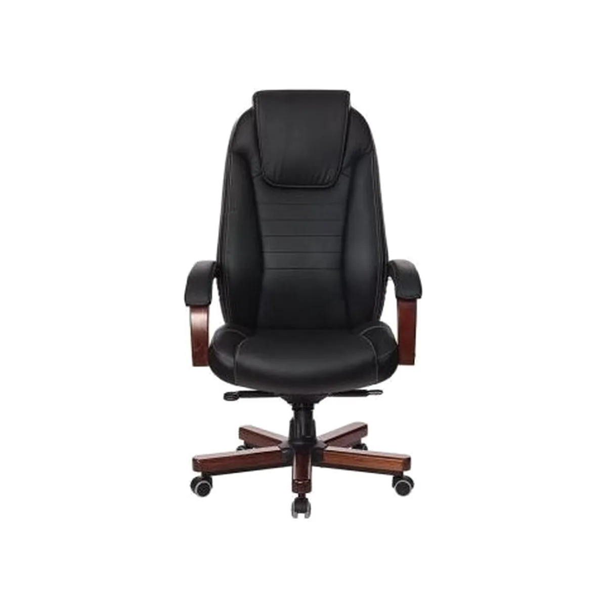 Кресло Бюрократ T-9923WALNUT/BLACK черный, кожа
