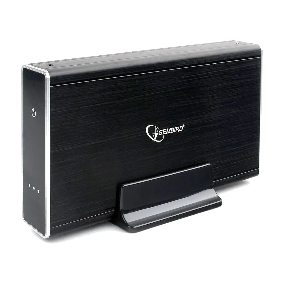 Внешний корпус 3.5" Gembird EE3-U3S-80, черный, USB 3.0, SATA, HDD/SSD, алюминий, сенсорная кнопка, блок питания