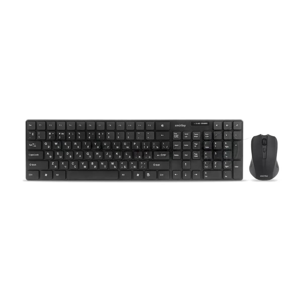 Комплект клавиатура+мышь Smartbuy 229352AG беспроводной, USB, 1600 DPI, чёрный