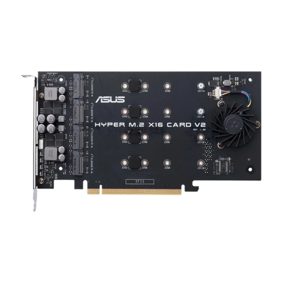 Внутренний адаптер ASUS для создания массивов RAID HYPER M.2 X16 CARD V2