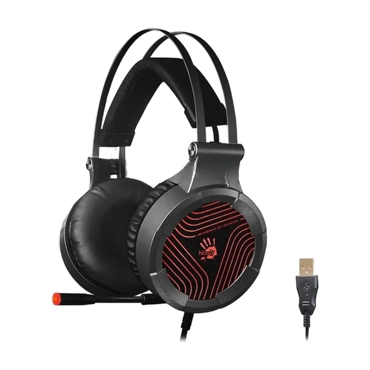 Гарнитура A4Tech Bloody G530 чёрный/серый, проводная, подсветка