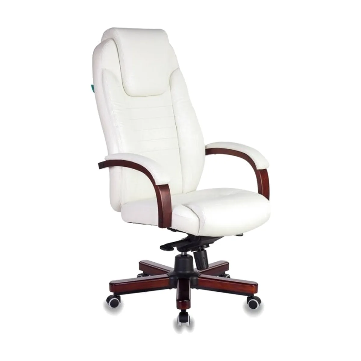 Кресло руководителя Бюрократ T-9923WALNUT/IVORY слоновая кость кожа крестовина дерево