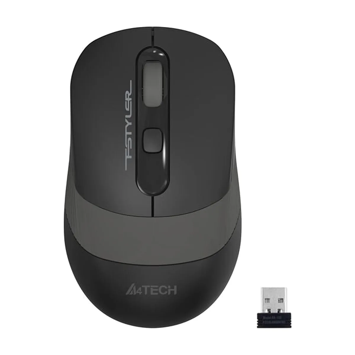 Мышь беспроводная A4Tech Fstyler FG10 черный/серый, 2000 dpi, USB, радиоканал, кнопки - 4