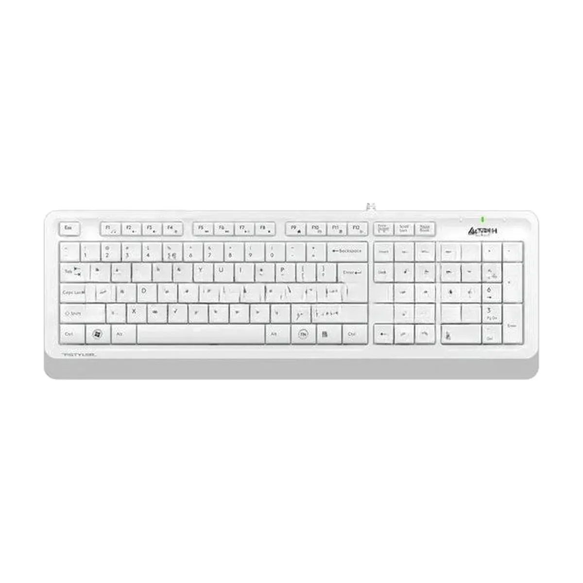 Клавиатура проводная A4Tech Fstyler FK10, USB, белый/серый
