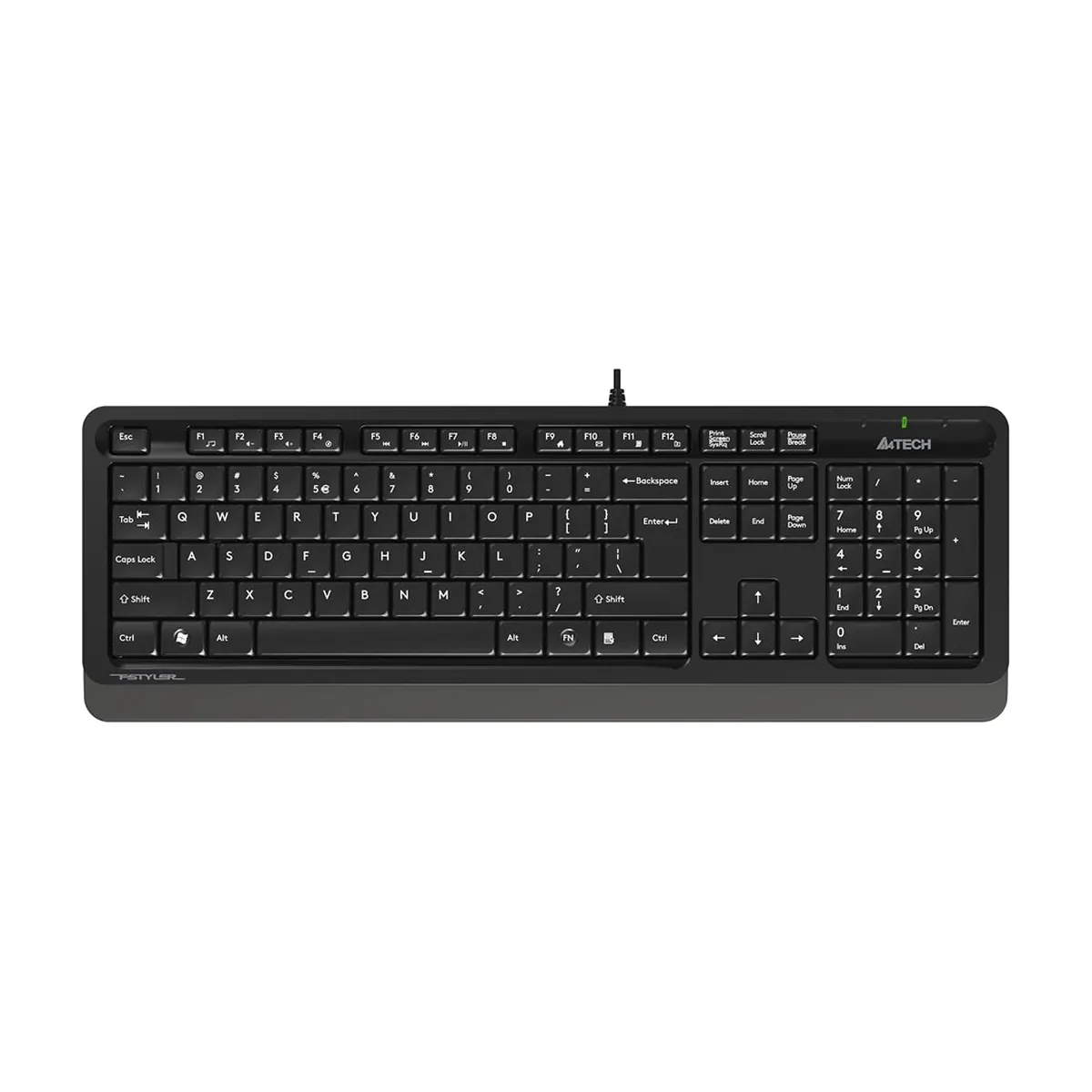 Клавиатура проводная A4Tech Fstyler FK10, USB, черный/серый