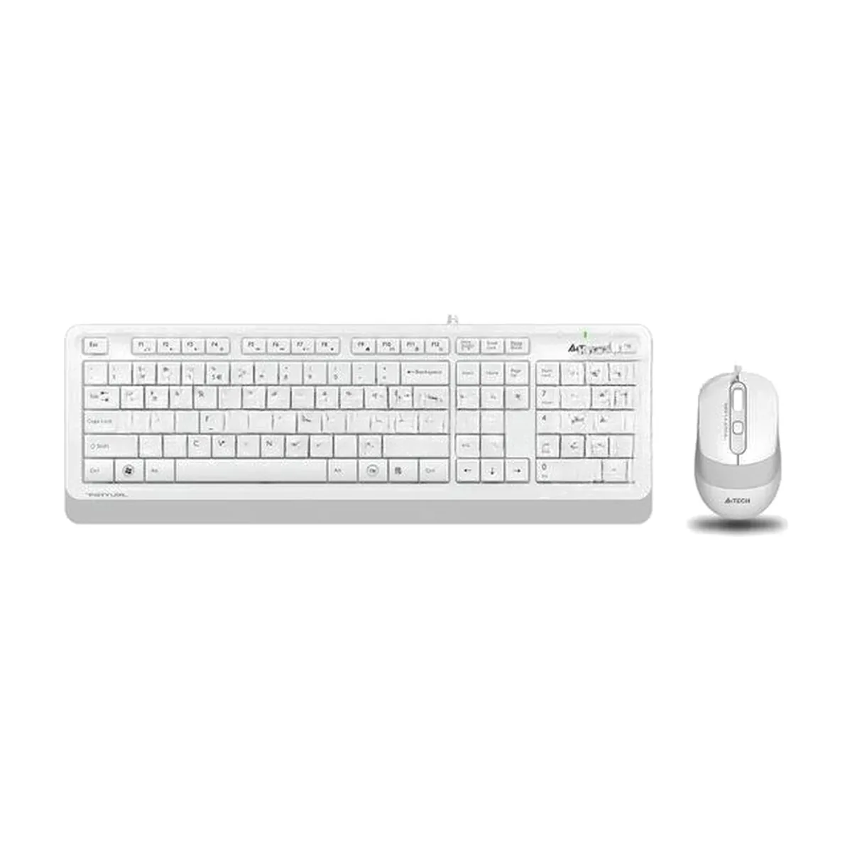 Комплект клавиатура+мышь A4Tech FStyler F1010 проводной, USB, 1600 DPI, белый/серый