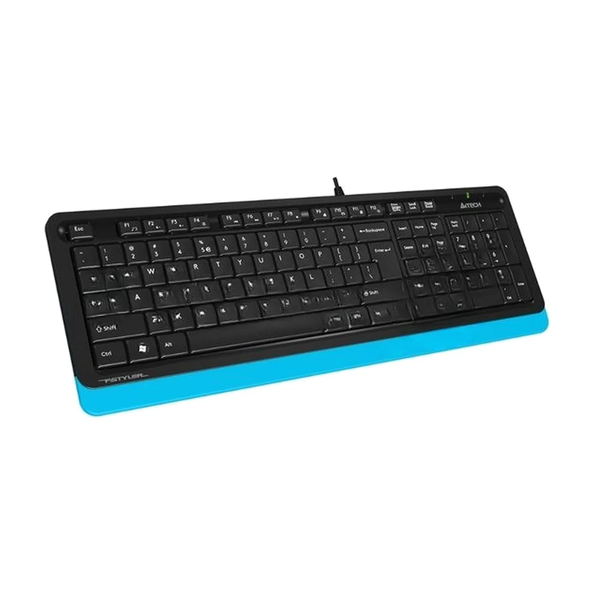 Клавиатура проводная A4Tech Fstyler FK10, USB, черный/синий