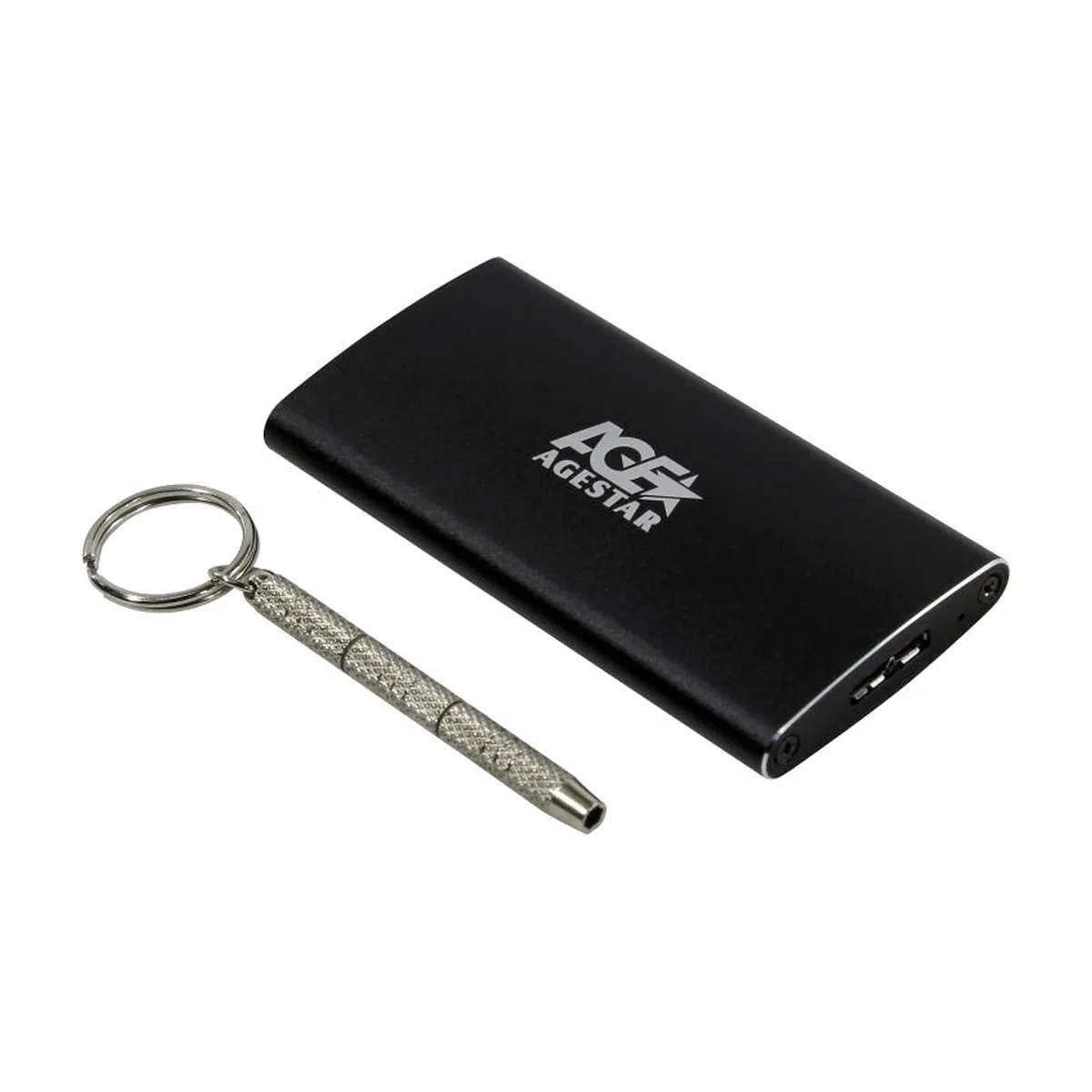 Внешний корпус mSATA AgeStar 3UBMS2 черный, алюминий, черный USB 3.0