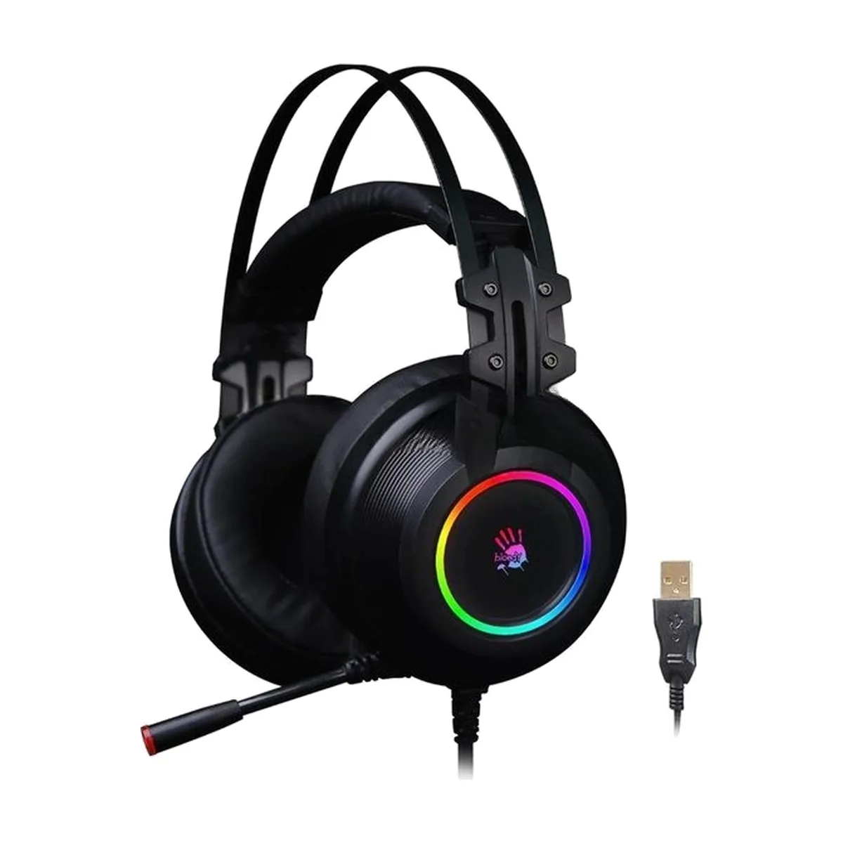 Гарнитура Bloody G528C чёрный, проводная, подсветка