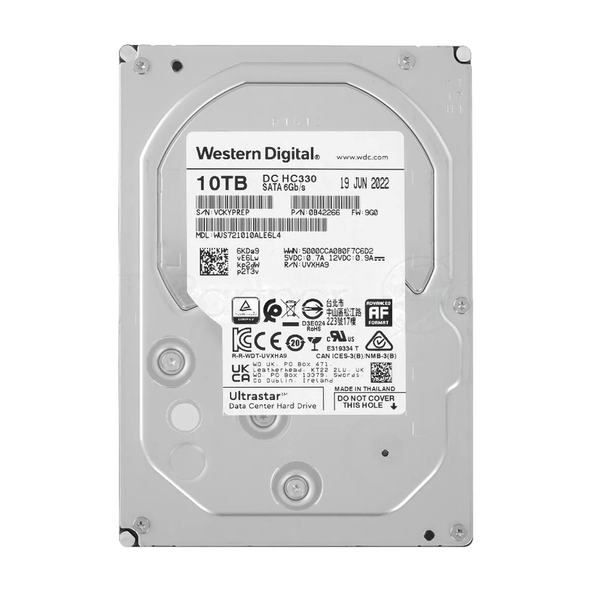 Жесткий диск Western Digital SATA 10Tb 7200RPM 6Gb/S 256MB DC HC330 0B42266