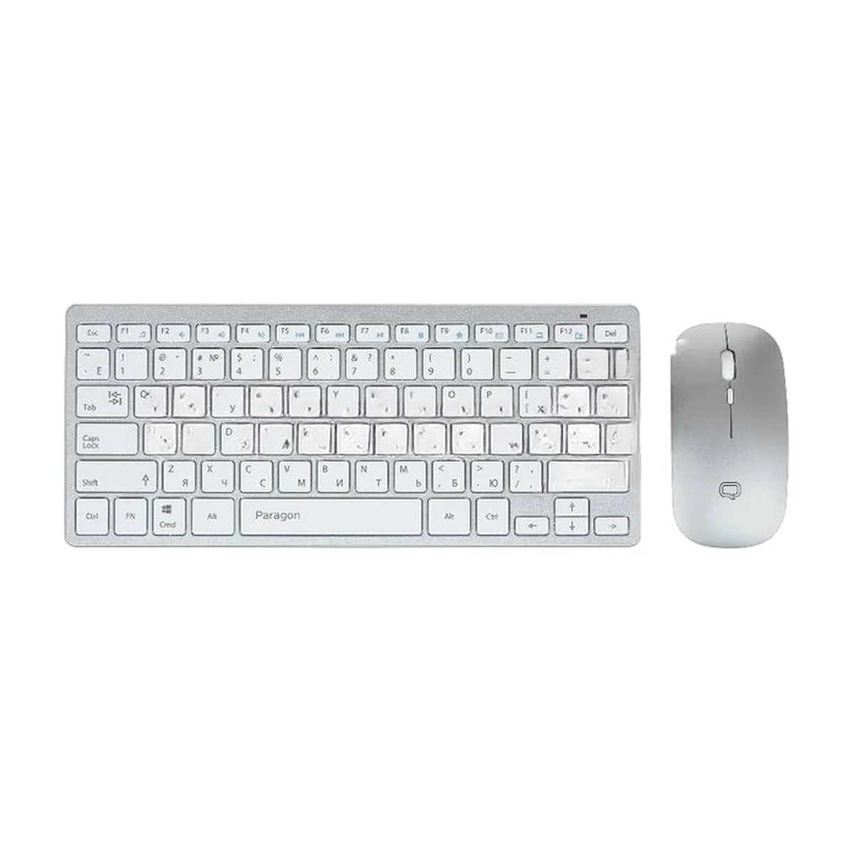 Комплект клавиатура+мышь Qumo Paragon K15/M21 беспроводной, USB, 1600 DPI, белый