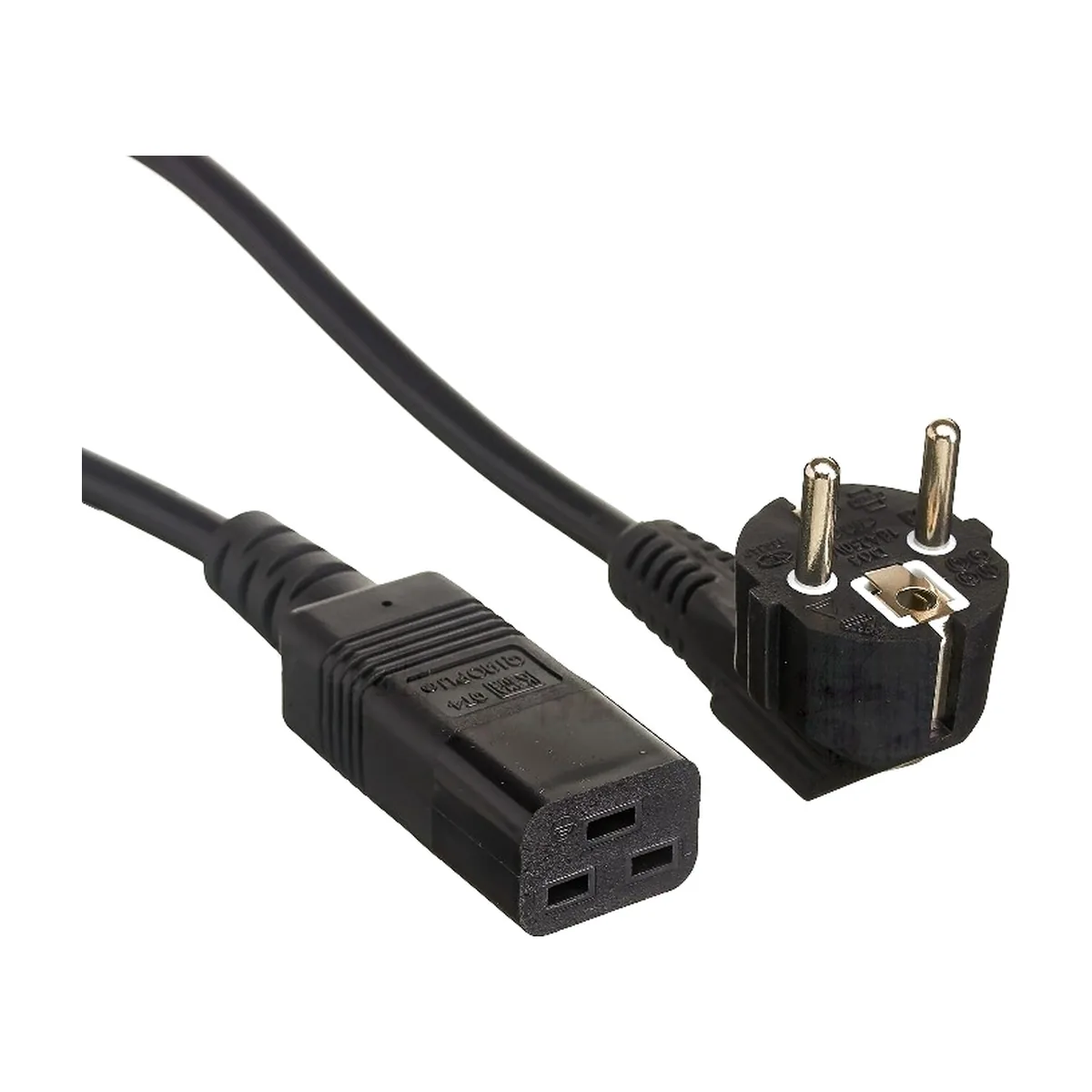 Кабель питания ExeGate Power PC19-10P (Евровилка Schuko->С19) VDE-250V-3*1.5-CU, черный, 16А, 10м