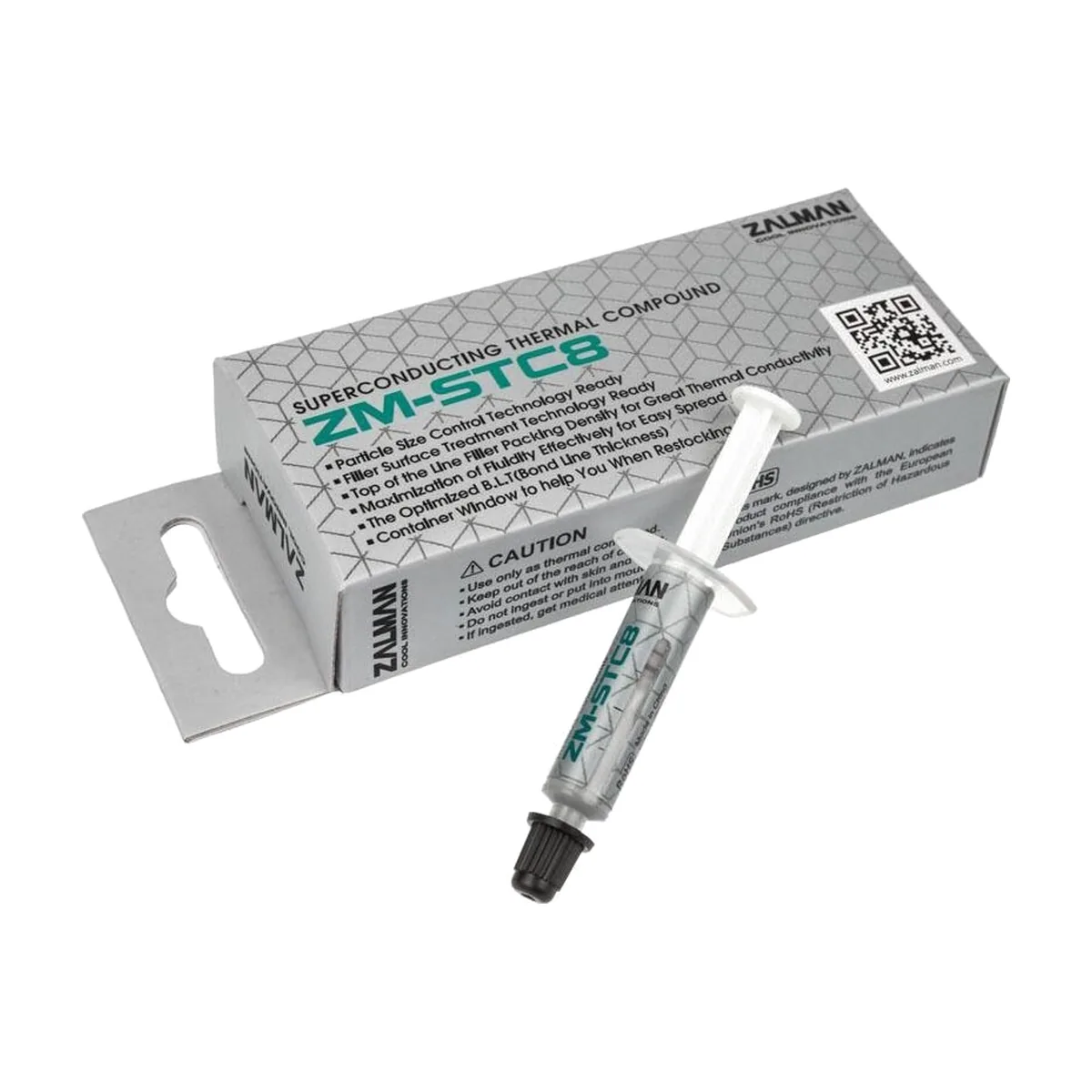 Термопаста ZALMAN ZM-STC8, 1.5 г, 8.3 Вт/(м⋅К), шприц